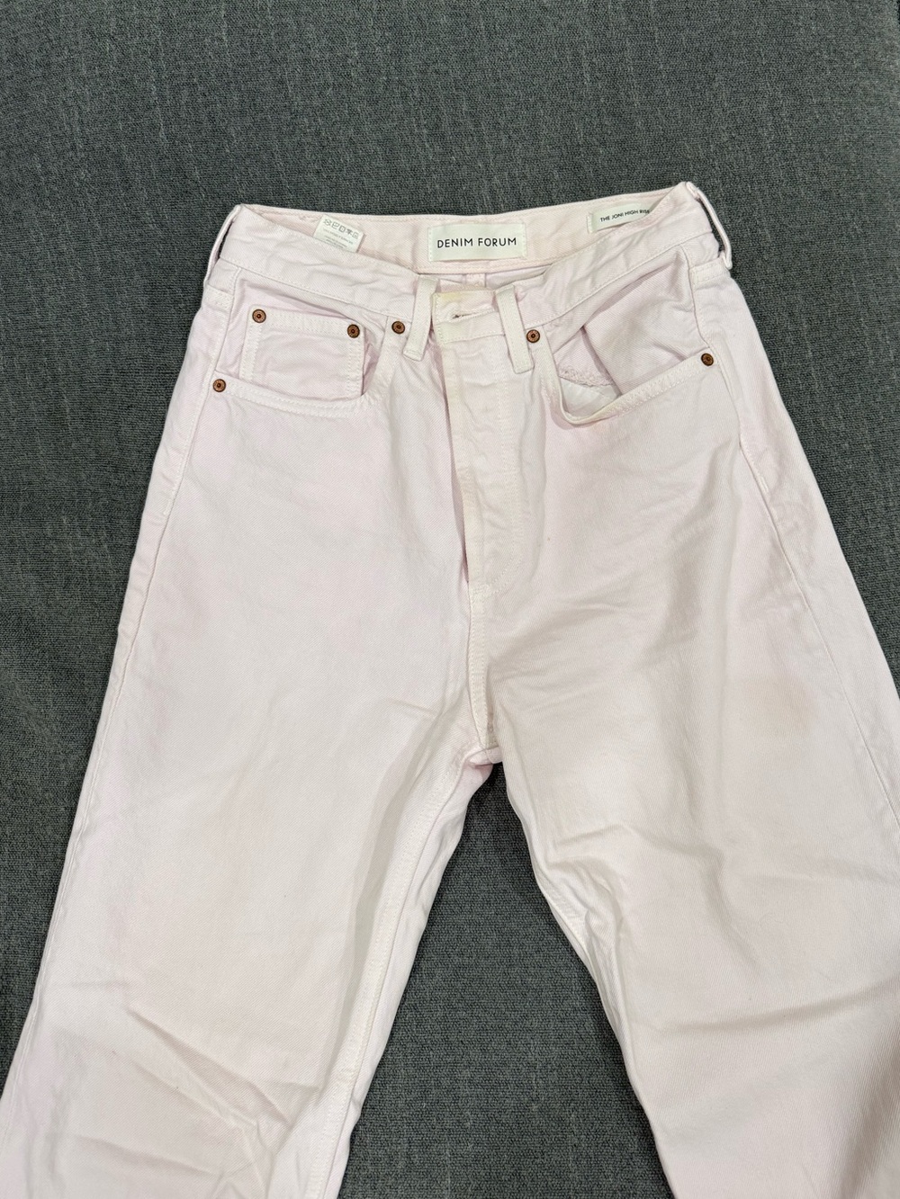 Denim Forum Light Pink High-Rise Joni Jeans